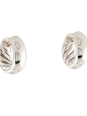 DAVID YURMAN TWO-TONE DY MERCER® MICRO HOOP EARRINGS